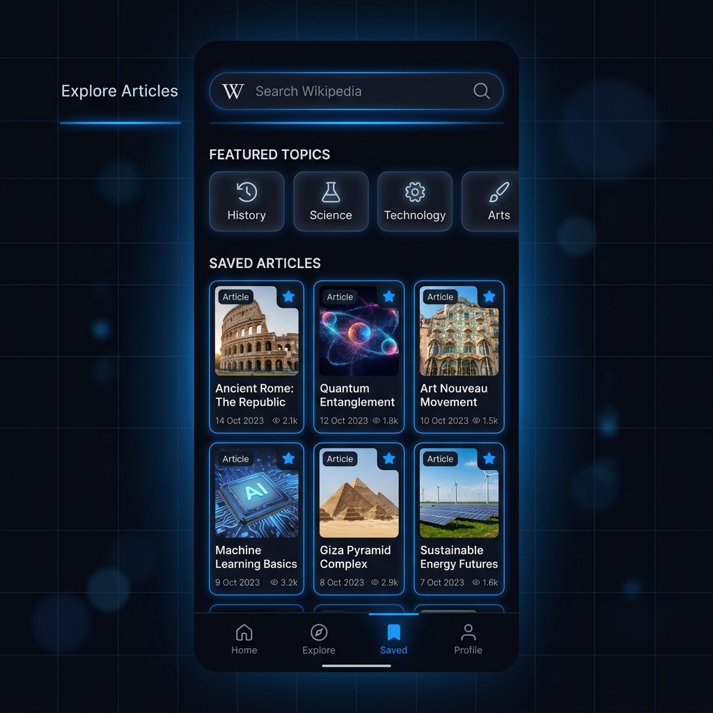 PocketWiki Android App Mockup