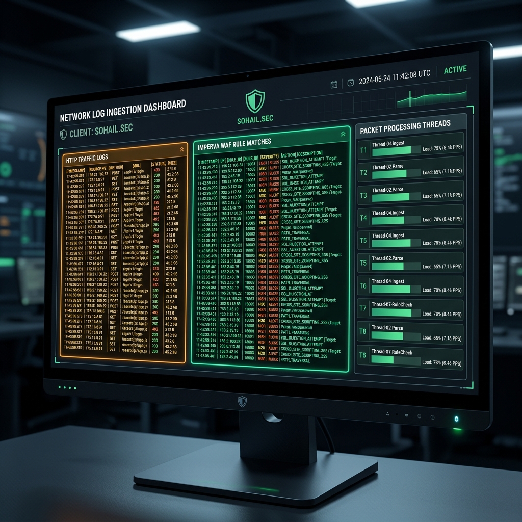 WAF Log Forwarder Dashboard Mockup