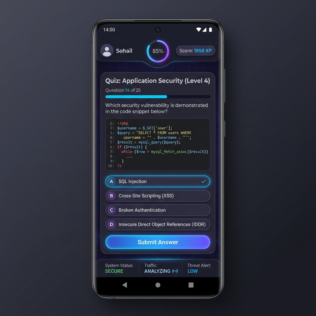 Quizzard Android Mobile Mockup